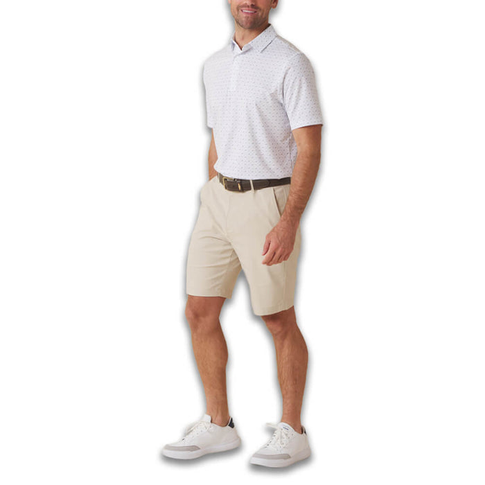 Straight Down Livingston Golf Polo White - SP26 Men