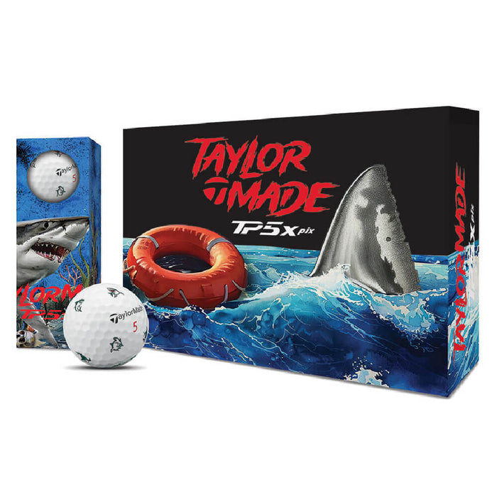 TaylorMade Limited Edition TP5x Pix Sharks Golf Balls