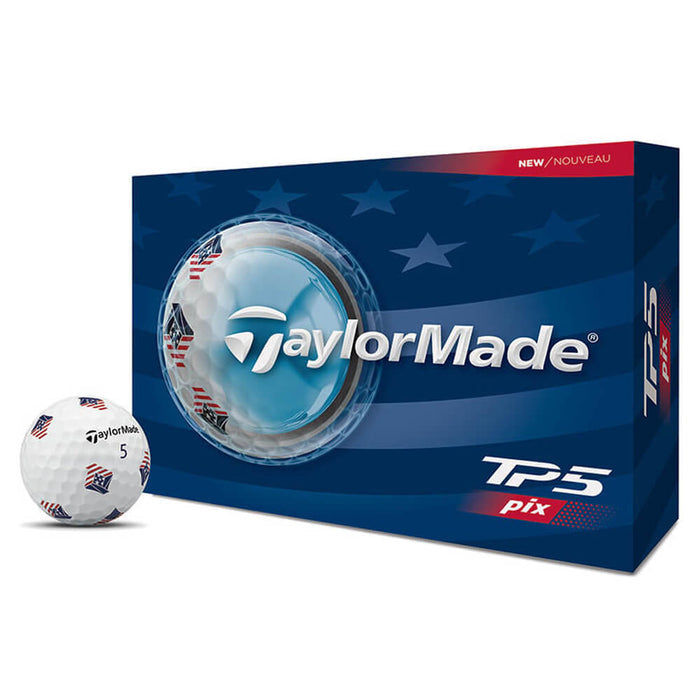 TaylorMade TP5 Pix USA Golf Balls