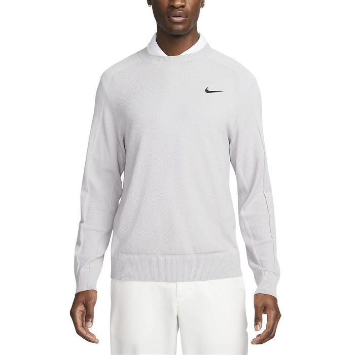 Nike Tiger Woods Knit Crew Golf Sweater Light Smoke Gray/Black - FW23