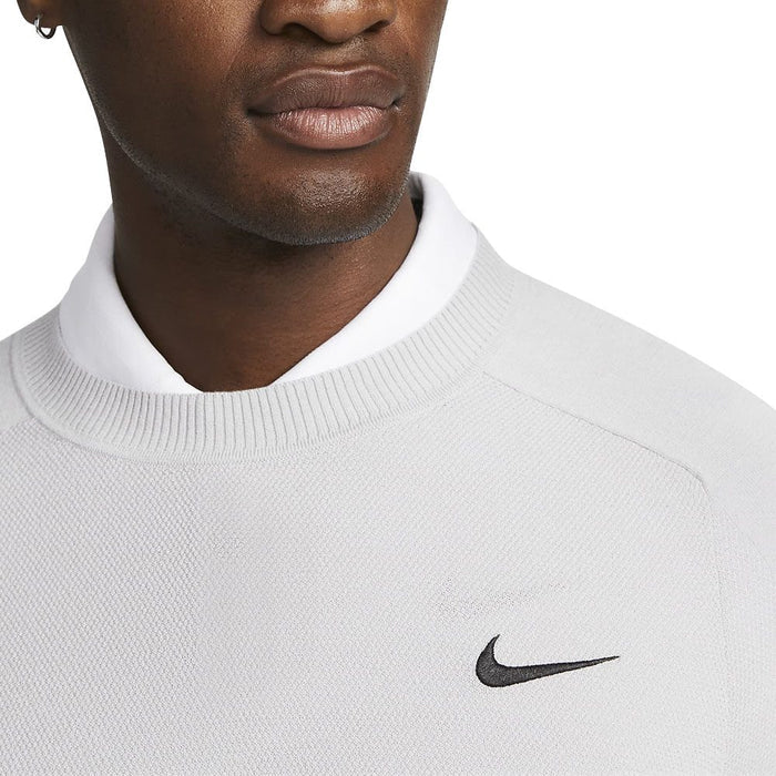 Nike Tiger Woods Knit Crew Golf Sweater Light Smoke Gray/Black - FW23