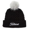 Titleist Cable Knit Pom Pom Golf Beanie Black/White - 23 Men