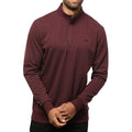 TravisMathew Cloud Quarter Zip 2.0 Golf Pullover Heather Dark Red - SS23 Men