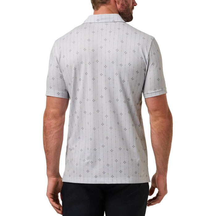 TravisMathew Featherweight Deco Golf Polo Heather Light Gray - SS26 Men