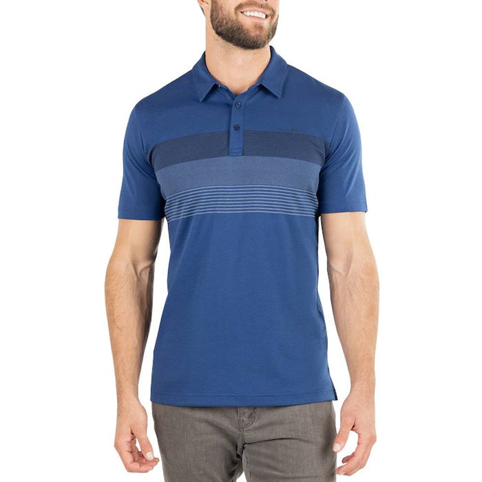 TravisMathew Late Checkout Golf Polo Estate Blue - FW22 Men