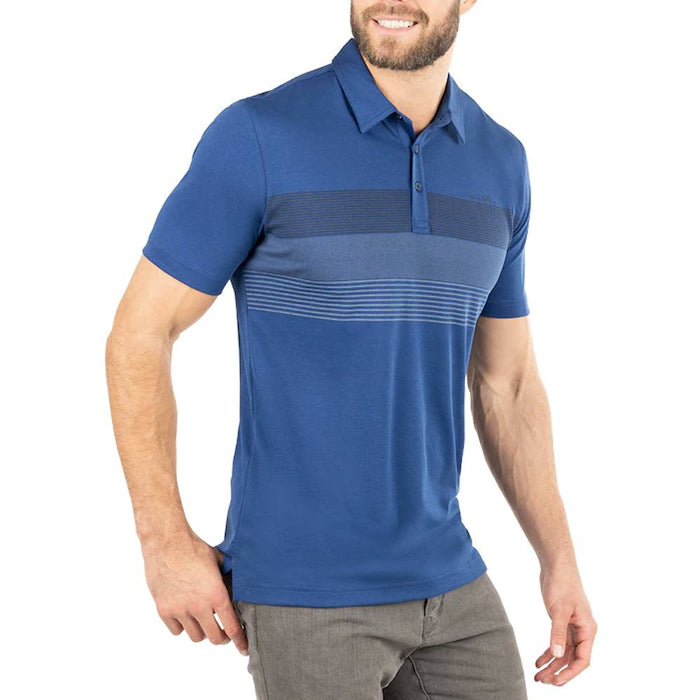 TravisMathew Late Checkout Golf Polo Estate Blue - FW22 Men