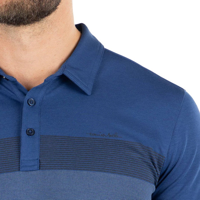 TravisMathew Late Checkout Golf Polo Estate Blue - FW22 Men