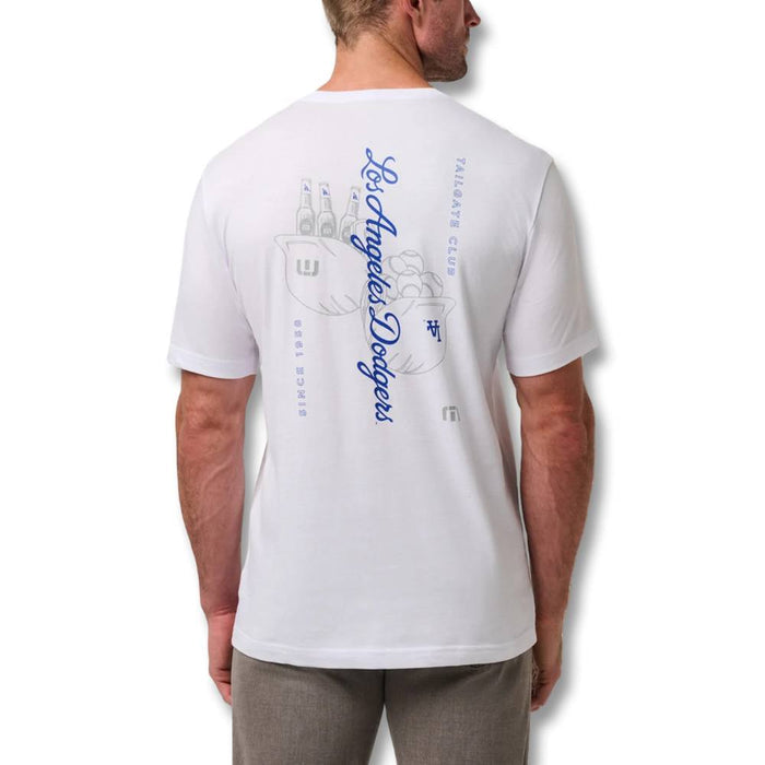 TravisMathew Los Angeles Dodgers Dugout Dreams Golf T-Shirt White - SS26 Men