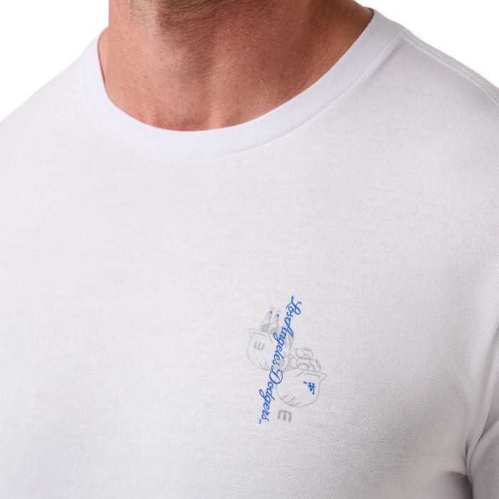 TravisMathew Los Angeles Dodgers Dugout Dreams Golf T-Shirt White - SS26 Men
