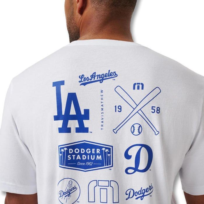 TravisMathew Los Angeles Dodgers Friendly Rivalry Golf T-Shirt White - SS25 Men