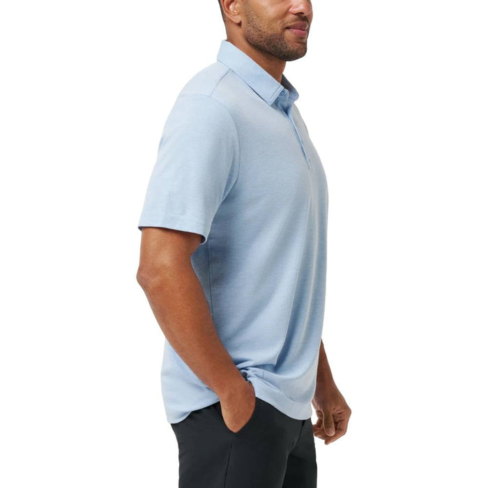 TravisMathew Los Angeles Dodgers Playoff Pitch Golf Polo Heather Blue - SS25 Men