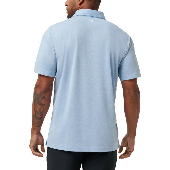TravisMathew Los Angeles Dodgers Playoff Pitch Golf Polo Heather Blue - SS25 Men