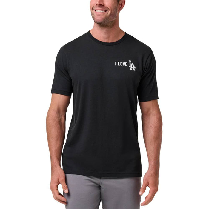 TravisMathew Los Angeles Dodgers Swing Fast Golf T-Shirt Black - SS26 Men