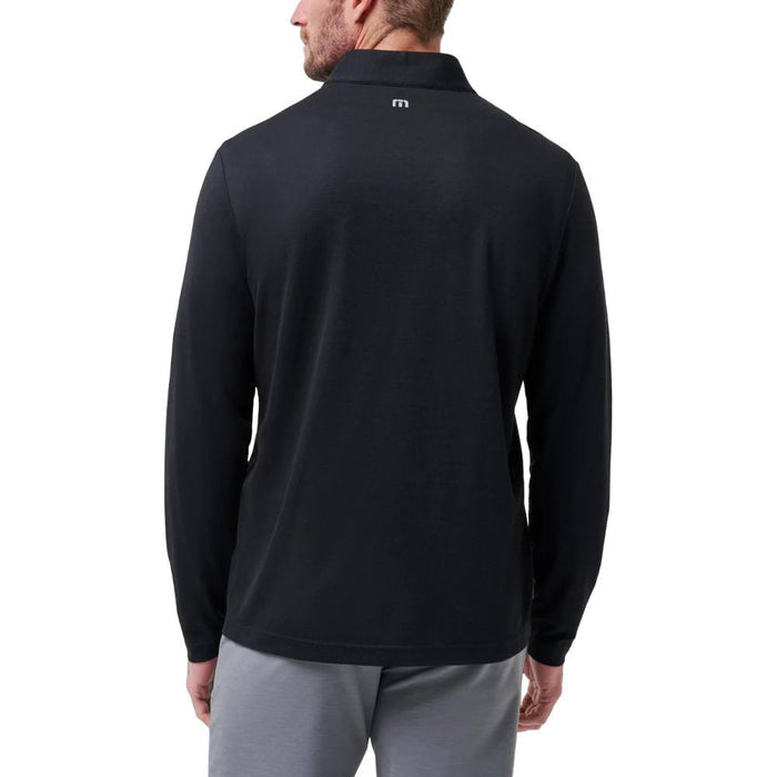 TravisMathew Los Angeles Dodgers Time To Tailgate Quarter Zip Golf Pullover Black - SS25 Men