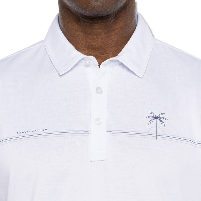 TravisMathew Luna Sol Golf Polo White - SS23 Men