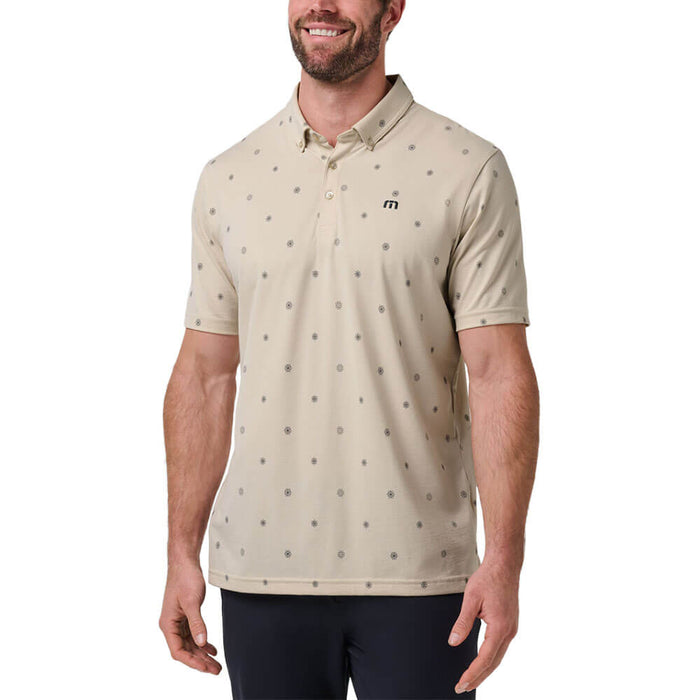 TravisMathew Performance Jersey Course Golf Polo Italian Sand - SS26 Men