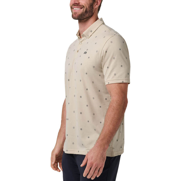 TravisMathew Performance Jersey Course Golf Polo Italian Sand - SS26 Men
