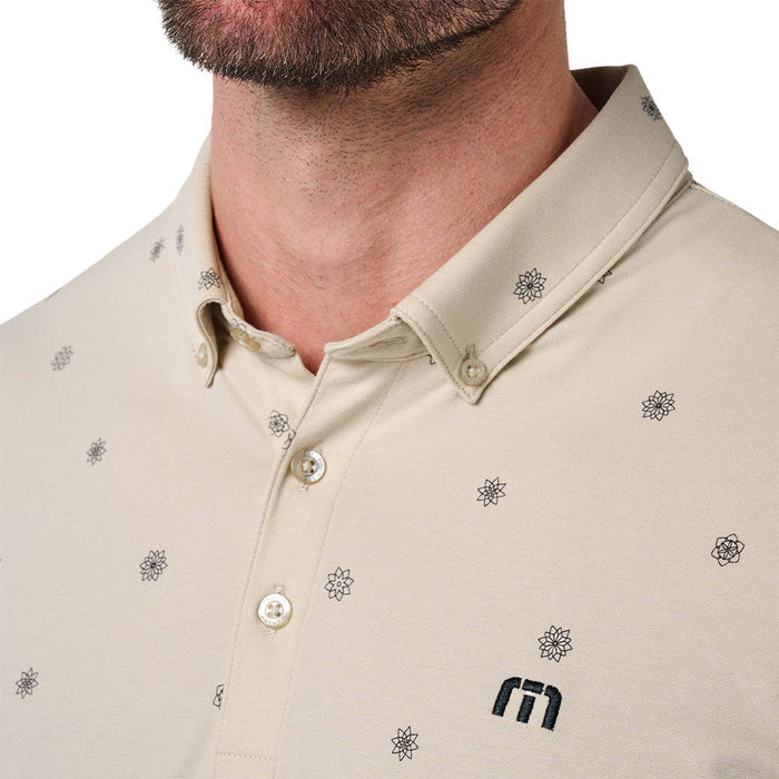 TravisMathew Performance Jersey Course Golf Polo Italian Sand - SS26 Men