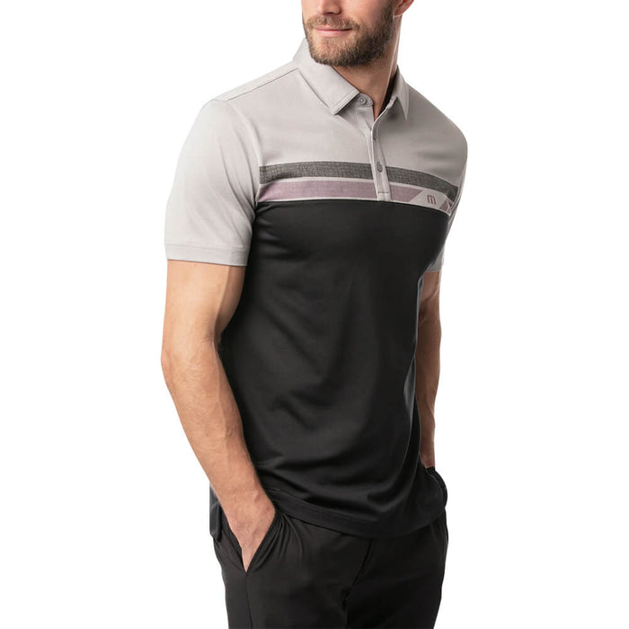 TravisMathew Real Treat Golf Polo Heather Light Gray - SS21 Men