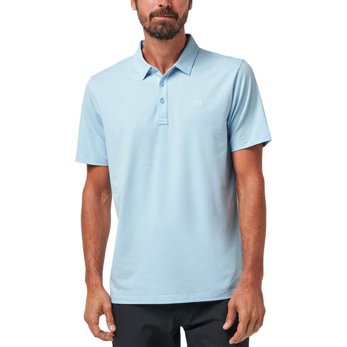 TravisMathew The Heather Golf Polo Heather Dream Blue - SS26 Men