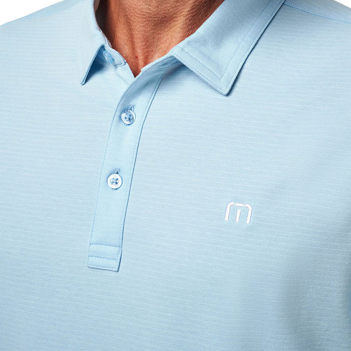 TravisMathew The Heather Golf Polo Heather Dream Blue - SS26 Men
