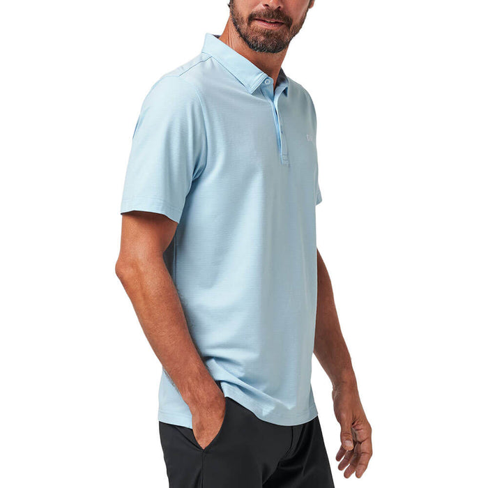 TravisMathew The Heather Golf Polo Heather Dream Blue - SS26 Men