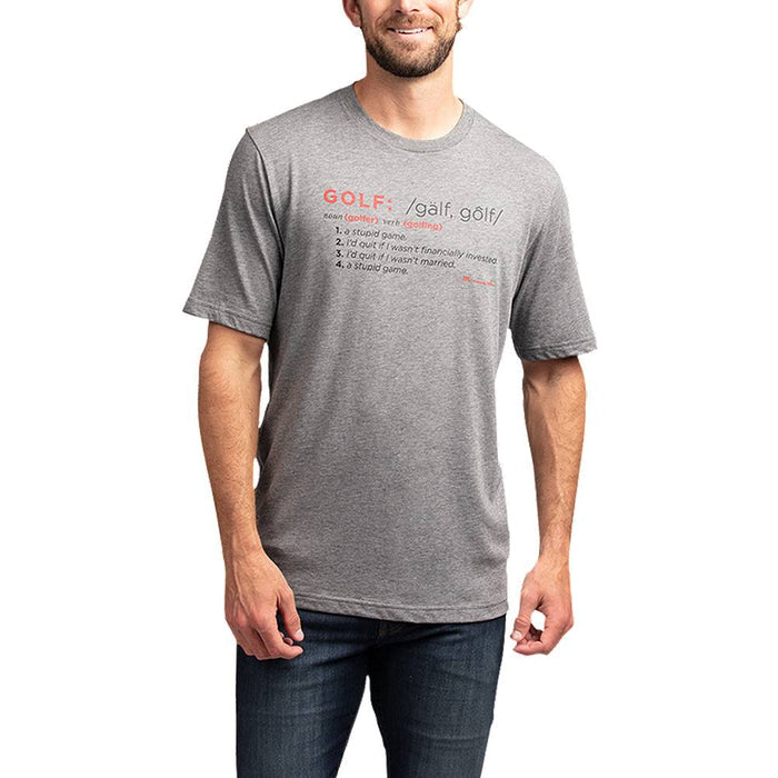 TravisMathew Trail Magic Golf T-Shirt Heather Quiet Shade - SS20 Men