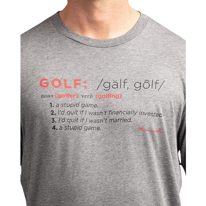 TravisMathew Trail Magic Golf T-Shirt Heather Quiet Shade - SS20 Men