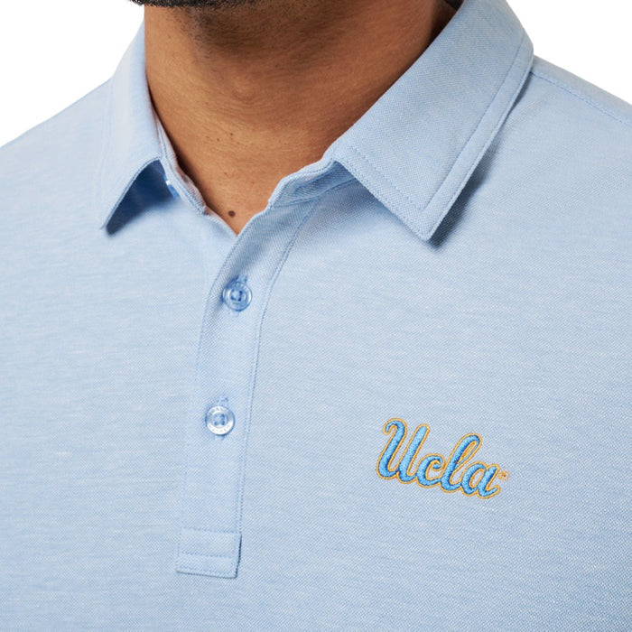 TravisMathew UCLA School Pride Golf Polo Heather Blue - FW25 Men