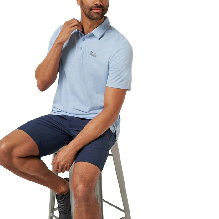 TravisMathew UCLA School Pride Golf Polo Heather Blue - FW25 Men