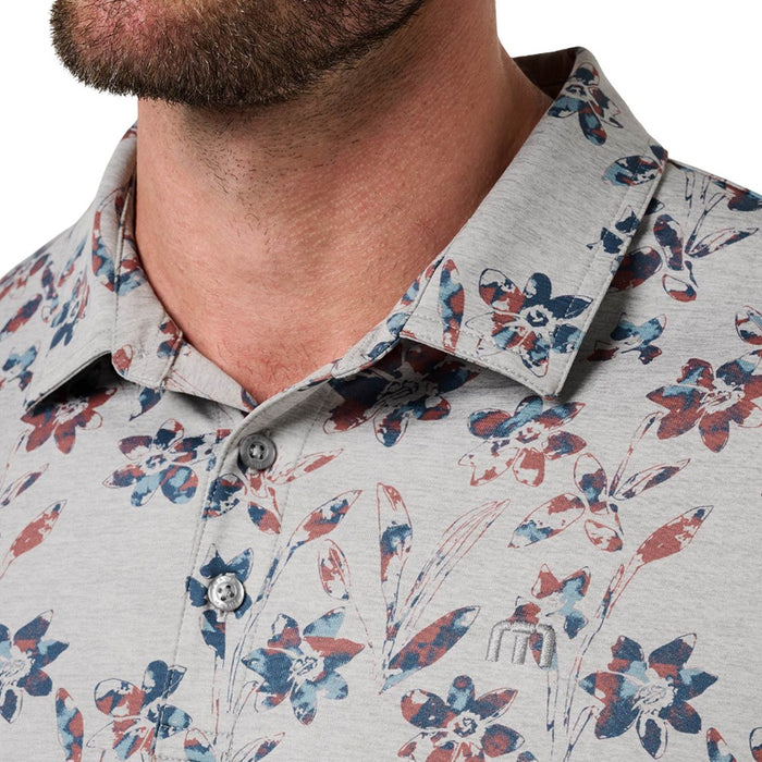 TravisMathew Unlimited Access Golf Polo Heather Light Gray - SS26 Men