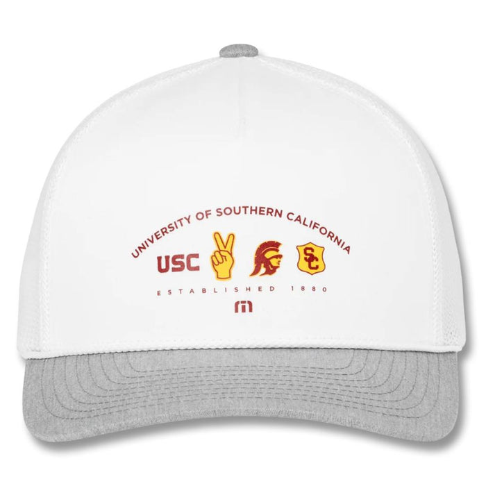 TravisMathew USC Defensive Line Snapback Golf Cap White - FW25 Men