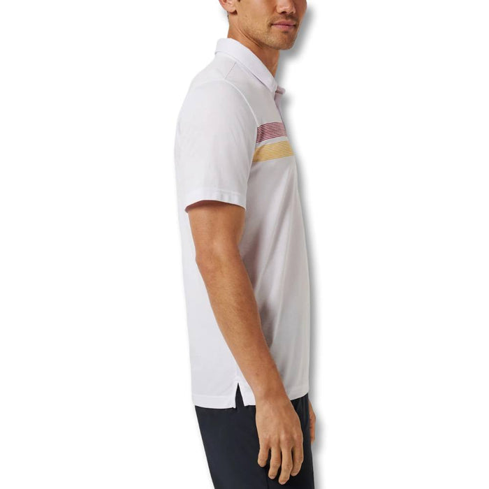 TravisMathew USC Top Recruit Golf Polo White/Cardinal - FW25 Men