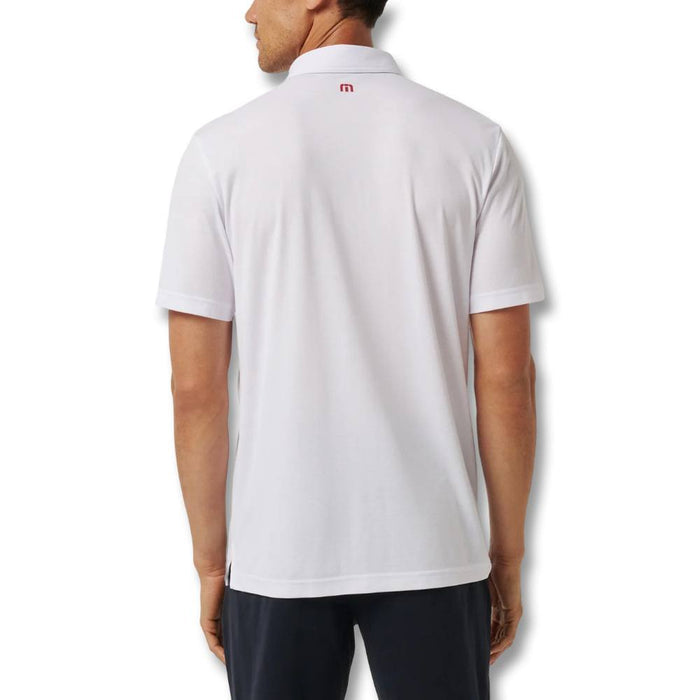 TravisMathew USC Top Recruit Golf Polo White/Cardinal - FW25 Men