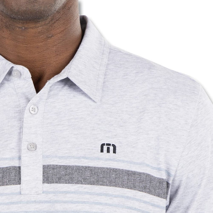 TravisMathew Wildwood Golf Polo Heather Light Gray - FW22 Men