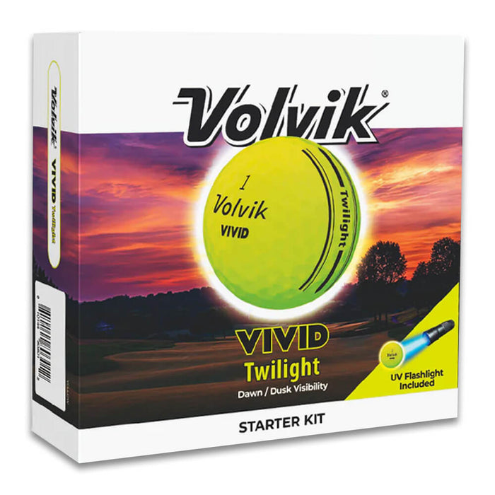 Volvik Vivid Twilight Starter Pack (6 Balls + UV Flashlight) Golf Balls