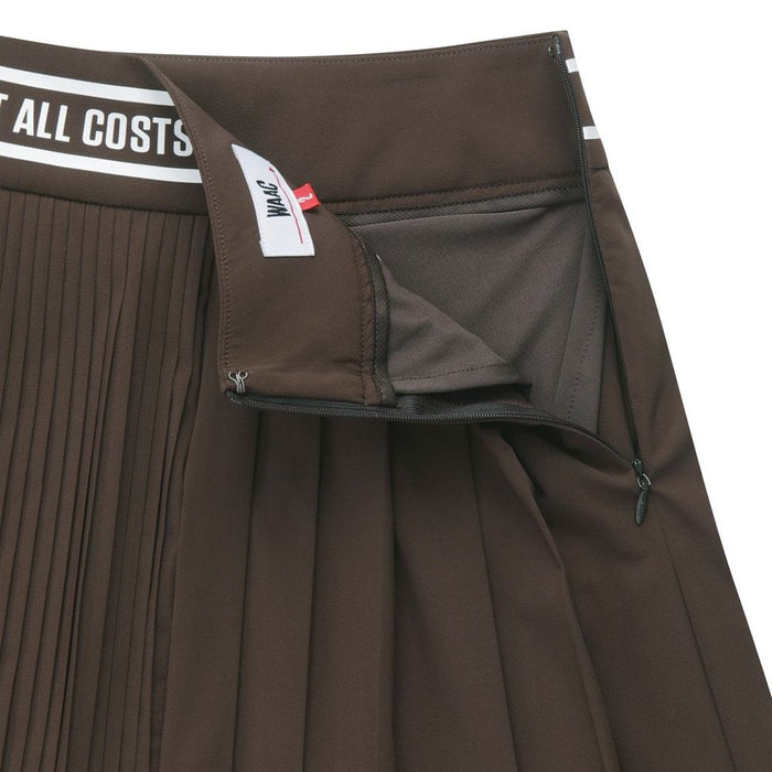 WAAC Accordion Pleated Golf Skort Dark Brown - SS23 Women