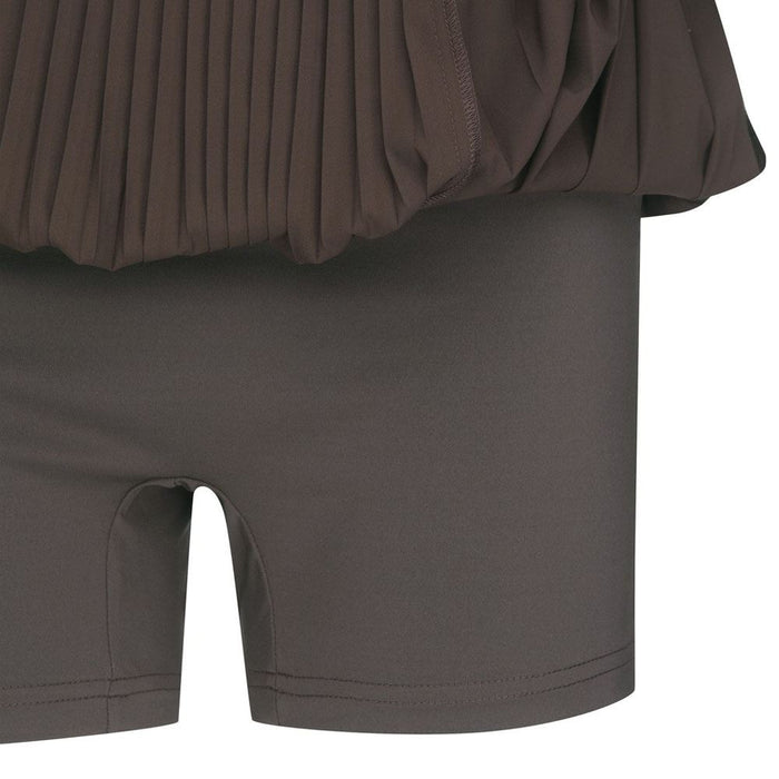 WAAC Accordion Pleated Golf Skort Dark Brown - SS23 Women