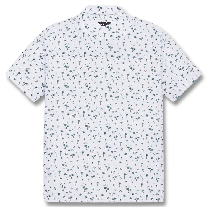 WAAC Allover Motif Golf Polo White - SP25 Men