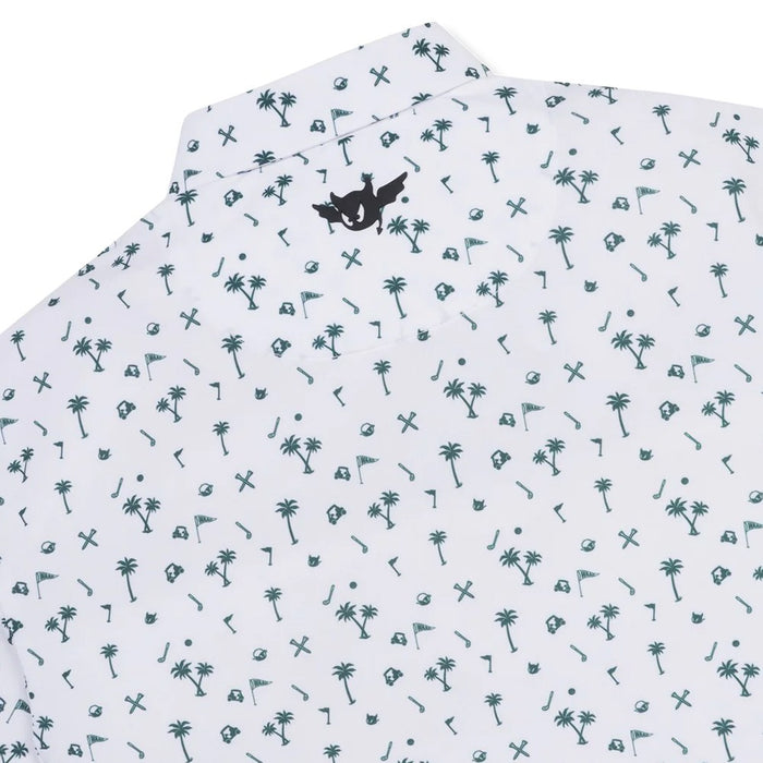 WAAC Allover Motif Golf Polo White - SP25 Men