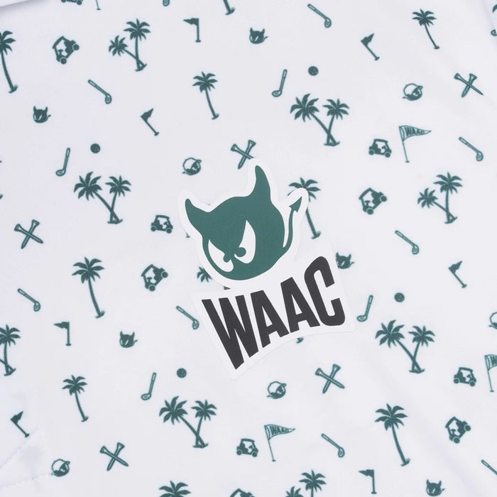 WAAC Allover Motif Golf Polo White - SP25 Men