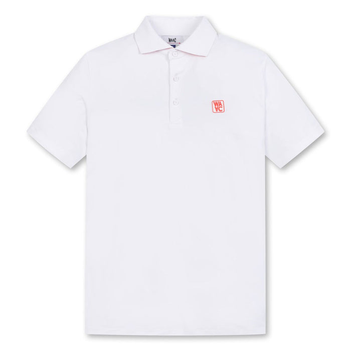 WAAC Athletic Arrow Reversed Collar Golf Polo White - SS24 Men