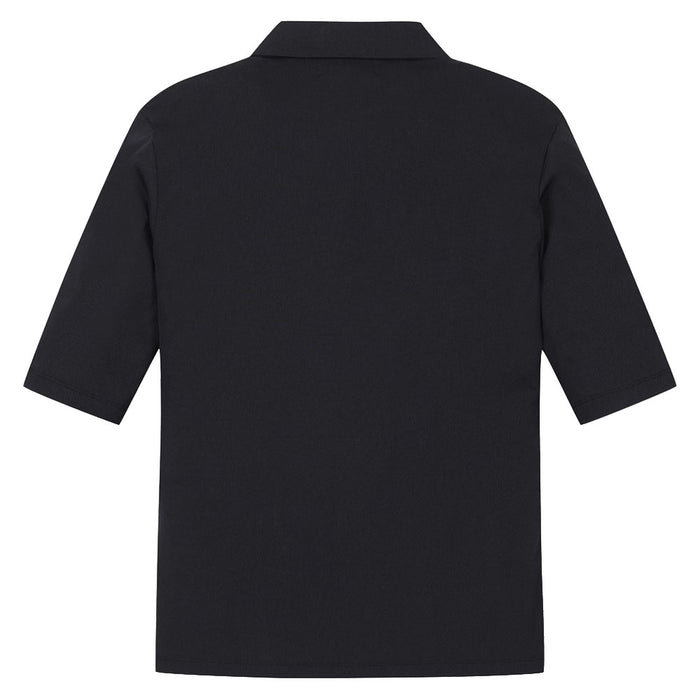 WAAC Athletic Ribbed Slim Golf Polo Black - SS24 Women