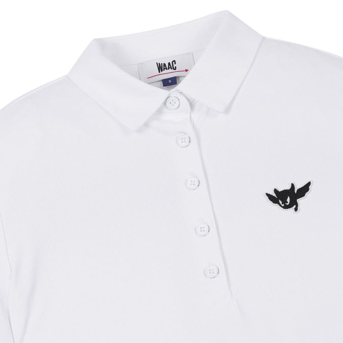 WAAC Athletic Ribbed Slim Golf Polo White - SS24 Women