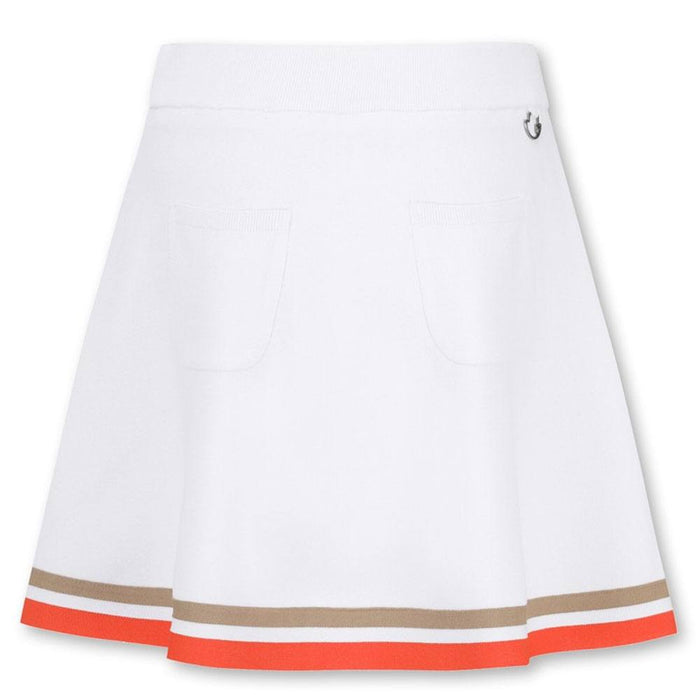 WAAC Athletic Tipping A-Line Knit Golf Skort White - SS24 Women