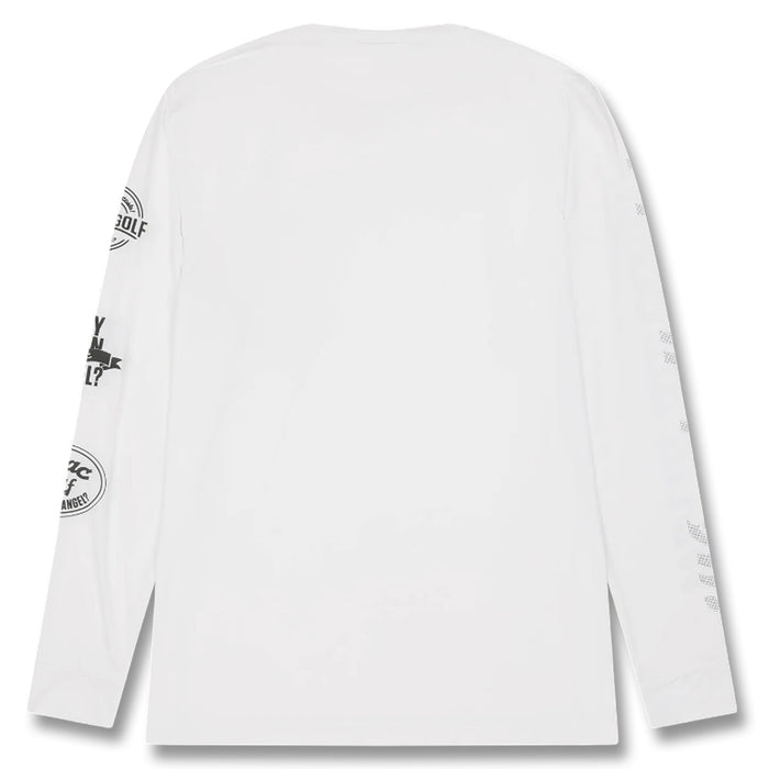 WAAC Emblem Sunshield Longsleeve Golf T-Shirt White - SS26 Men