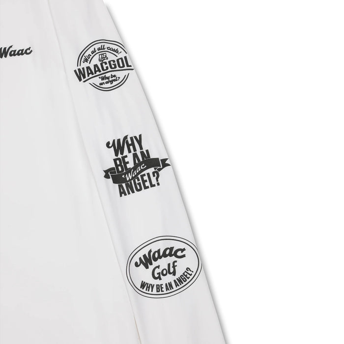 WAAC Emblem Sunshield Longsleeve Golf T-Shirt White - SS26 Men