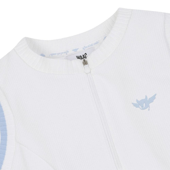 WAAC Half Zipup Flare Golf Dress White - 23 Women