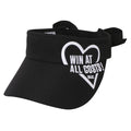 WAAC Heart Logo Sun Golf Visor Black - 23 Women