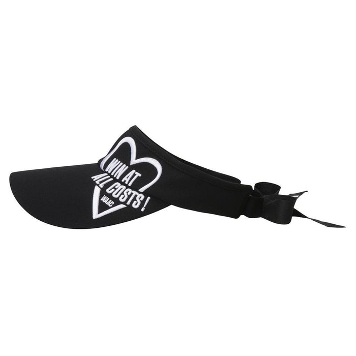 WAAC Heart Logo Sun Golf Visor Black - 23 Women